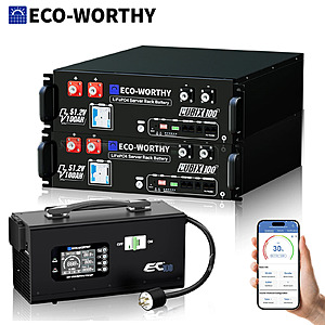 ECO-WORTHY 2 Pack 48V 100AH Lithium Battery UL1973 & UL9540A + 48V 100A Charger $1600 + Free Shipping