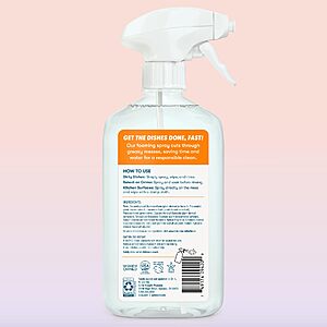 ECOS Foaming Dish Soap, Powerful Spray-On Formula, Saves Water, Wipe & Rinse Dish Cleaner - Hypoallergenic - Lemon, 17 Fl Oz (Pack of 4) $15.92