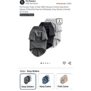 3 pack dog shirts 40% off