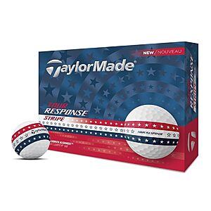 $28.49: TaylorMade Golf 2025 Tour Response Stripe USA One Dozen