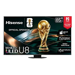 Hisense 85" U8 Series ULED Mini-LED 4K UHD Smart Google TV (85U8QG) $1649.99