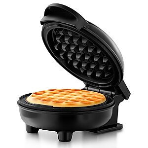 $10.15: Holstein Housewares Personal Non-Stick Waffle Maker, Black, 4-inch Waffles