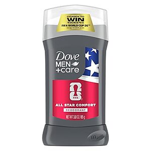 [Prime, SnS] $3.61 | DOVE MEN + CARE Limited Edition FIFA Deodorant Stick for Men at Amazon