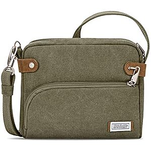 [Prime] $26.95* | Travelon 9.5" W Anti-Theft Heritage Canvas Small Crossbody Bag (Green) at Amazon