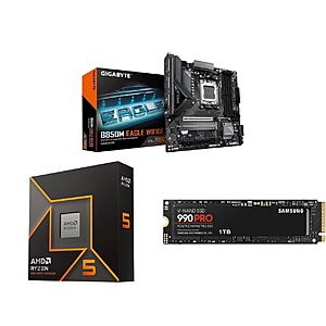 GIGABYTE B850M EAGLE WIFI6E AM5 MB + AMD Ryzen 5 9600X + 1TB SAMSUNG 990 PRO SSD + Cooler Master AIO $372 w/ Shipping