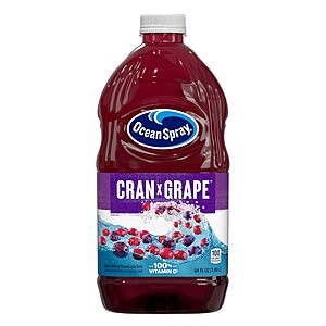 Ocean Spray Cranberry Grape Juice Drink, 64 Fl Oz Bottle $2.37 with S&S