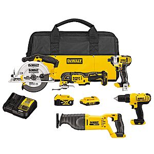 [Prime] DEWALT Tools 5 Tool Power Tool Combo Kit, Cordless Drill Impact Driver Saw Oscillating Multi-tool Set with 20V MAX Battery and Charger $395.07 at Amazon
