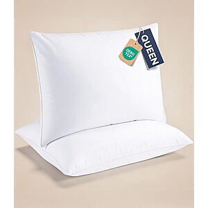 [Prime] 2-Pack CGK Linens Ultra Thin Flat Pillows (Queen, White) $8.50 ($4.25 each) + Free Shipping