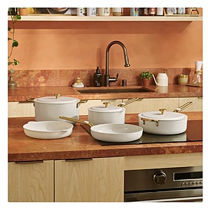 Our Place 8-piece Essentials Ceramic Nonstick Cookware Set $124.99 Cream, Blue or Black free shipping Costco.com