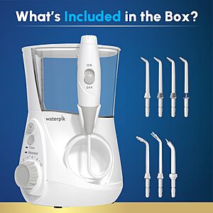 PRIME DEAL $47.49 Waterpik Aquarius Water Flosser For Teeth Cleaning, Gums, Braces  Electric Power With 10 Settings, 7 Tips For Multiple Users   ADA Accepted