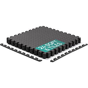[Prime] 6-Pack Yes4All Puzzle Exercise Mat EVA Interlocking Foam Floor Tiles (24 Sq-Ft) $12.29 + Free Shipping