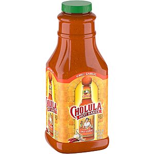 Cholula Chili Garlic Hot Sauce, 64 fl oz - One 64 Fluid Ounce Bulk Container of Chili Garlic Hot Sauce with Mexican Peppers, Garlic and Signature Spices~$14.17 With S&S @ Amazon