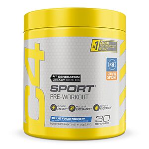 [S&S] $15.22: Cellucor C4 Sport Pre Workout Powder, Blue Raspberry, 30 Servings