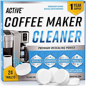 24-Count ACTIVE Coffee Machine Cleaner & Descaler Tablets $12.89 w/ S&S + Free Shipping w/ Prime or on $35+