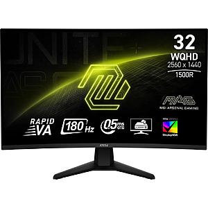 32" MSI 32CQ6F WQHD 2K 1440P 180Hz 0.5ms VA Panel Monitor w/ AMD FreeSync $180 + Free Shipping