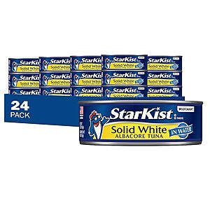 StarKist Solid White Albacore Tuna in Water, 5 oz (24 Pack) Wild Caught $22.81
