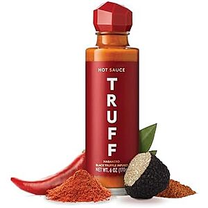 TRUFF Habanero Black Truffle Hot Sauce, Gourmet Hot Sauce with Jalapeño, Red Chili Peppers with More Heat, Black Truffle Oil, Agave Nectar 6 oz.~$8.07 With S&S @ Amazon