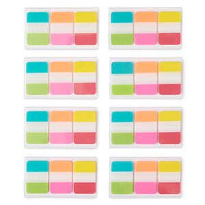 (Prime) Amazon Basics Rectangular Tabs, 1 inch in Wide, 480 Pieces, Assorted Colors, 8 Dispensers/Pack $3.63