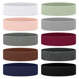 10-Pack Fishinsea Women's Elastic Workout Headbands (10colors) $3.99 + Free Shipping w/ Prime or on $35+