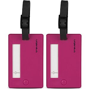 [Prime] Travelon 2-Pack Luggage Tags (Berry) $2.61 + Free Shipping
