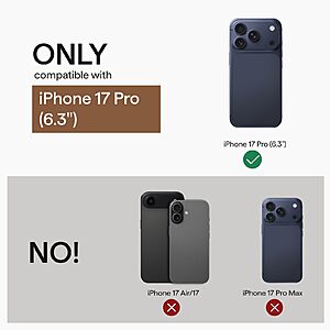 pitaka for iPhone 17 Pro Case 6.3" with Camera Control Button, Compatible with MagSafe, Ultra-Slim Case with Caseless Touch Feeling, 1500D Aramid Fiber Woven, Moonrise $47.99
