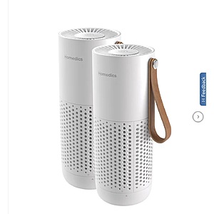 Homedics Portable Rechargeable Air Purifier with Aromatherapy, 2-pack $47.99 Black or White Free Shipping Costco.com