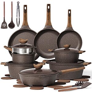 CAROTE 26PCS Pots and Pans Set Non Stick, Cookware Set Pots and Pans Induction Cook Ware, Nonstick Kitchen Cooking, PFOA Free $129.99