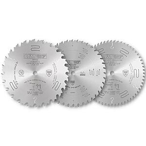 CMT Orange Tools Set of 3 Chrome Carbide 10" Saw Blades - Rip, General Purpose Combo, and Ultimate Crosscutting $231