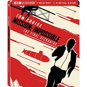 Mission: Impossible 8: The Final Reckoning (Steelbook) 4K UHD + Blu Ray + Digital $24.49 Amazon.com