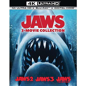 Jaws 3-Movie Collection - 4K Ultra HD + Blu-ray + Digital [4K UHD] $29.99 Amazon.com