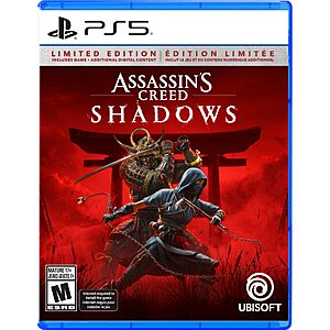 [Prime] Assassin’s Creed Shadows - Limited Edition (Amazon Exclusive, PS5) $29.99 + Free S&H