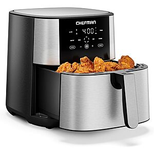 [Prime] Chefman 8-Quart TurboFry 4-in-1 Air Fryer w/ 450°F Hi-Fry Option (Stainless Steel) $66.48 + Free Shipping