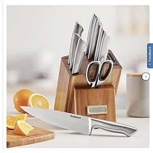 Cuisinart German Steel 10-piece Knife Block Set with Built-in Sharpener $69.99 Free Shipping Costco.com