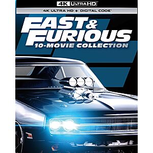 10-Movie Fast & Furious Collection (4K UHD Blu-ray + Digital) $47 + Free Shipping ($4.70/movie)