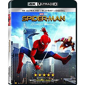 Spider-Man: Homecoming - 4K + Blu-ray + Digital $10.99 Amazon.com