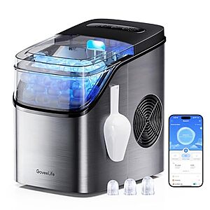 [Prime, AC] $87.99* | GoveeLife 2L Self-Cleaning Smart Countertop Adjustable Ice Cube Maker (26-lbs/24Hrs) at Amazon