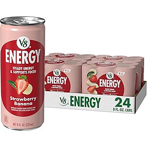 [Prime, SnS] $10.34* | 24-Pk 8-Oz V8 +Energy Drink (Strawberry Banana) at Amazon