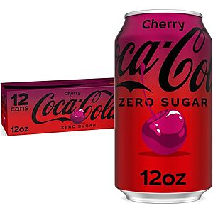 [Prime, AC] $13.17 | 3 × 12-Pack 12-Oz Coca-Cola Zero Sugar Cherry Soda Soft Drink ($4.39 each) at Amazon