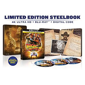Back to the Future III (Steelbook) 4K UHD + Blu Ray + Digital $19.99 Amazon
