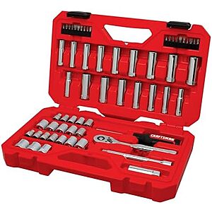 [Prime] $34.99* | 61-Piece CRAFTSMAN Mechanics Tool Set, 3/8 Inch Drive (CMMT45161) at Amazon