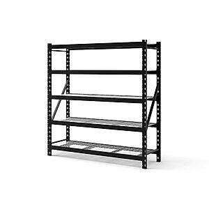 NewAge Products 77" x 24" x 80" 5-Tier Heavy Duty Steel Utility Shelving Unit (Black) $299.99 + Free Shipping