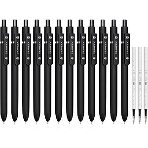 [Prime] STAGEEK GX3 0.7mm Gel Pens w/ 3 Refills: 12-Pack Black $12.99, 6-Pack Blue $7.62 w/ S&S & More + Free Shipping