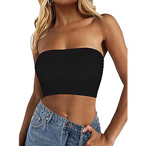 Prime Members: CHICGAL Strapless Bandeau Tube Top (Black/White/Red) $6.12, 3-Pack (Azure Blue, Neon Green, Red) $8.54 + Free Shipping