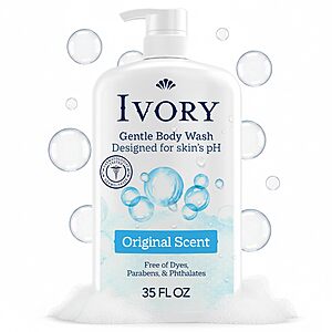 (Prime) Ivory Body Wash 35oz, Original Scent $4.89