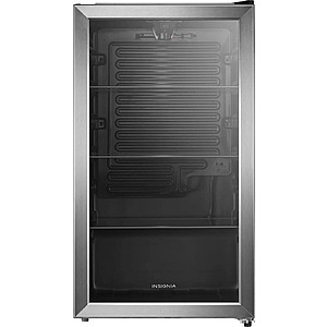 Insignia™ - 115 Can Beverage Cooler with Glass Shelves - Stainless Steel Look $179.99 Bestbuy.com