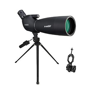 Prime Members: SVBONY SV28 25-75x70 Spotting Scopes, HD Spotting Scope with Tripod, with Phone Adapter $49.66