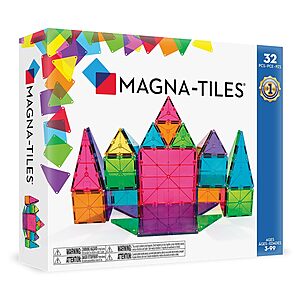 [Prime] 32-Piece MAGNA-TILES Classic Magnetic Construction Set $34.99 + Free Shipping