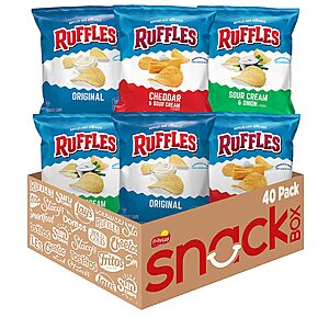 Prime: 40-Count 1-Oz Ruffles Potato Chips (Variety Pack) $14.12 w/ S&S + Free Shipping