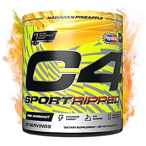 20-Servings Cellucor C4 Sport Ripped Pre-Workout Powder (Popsicle Hawaiian Pineapple) $15.15 w/ S&S + Free Shipping w/ Prime or on $35+