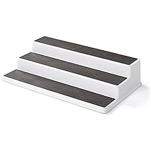 [Prime] $4.99* | 15" Copco Non-Skid 3-Tier Spice Pantry Kitchen Cabinet Organizer (White/Grey) at Amazon